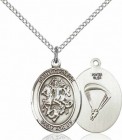 Women's Pewter Oval St. George Paratrooper Medal