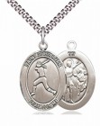 Women's Pewter Oval St. Sebastian Softball Medal