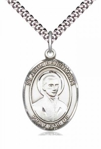 Men's Pewter Oval St. John Berchmans Medal [BLPW362]
