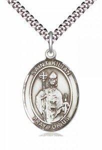 Men's Pewter Oval St. Kilian Medal [BLPW088]