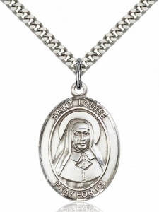 Men's Pewter Oval St. Louise De Marillac Medal [BLPW085]