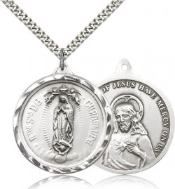 Our Lady of Guadalupe Medal, Sterling Silver [BL4239]