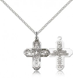 5 Way Cross Pendant, Sterling Silver [BL4084]
