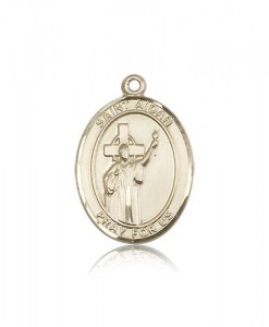 St. Aidan of Lindesfarne Medal, 14 Karat Gold, Large [BL0609]