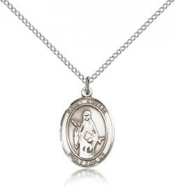 St. Amelia Medal, Sterling Silver, Medium [BL0688]