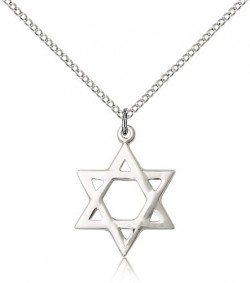 Star of David Medal, Sterling Silver [BL5147]