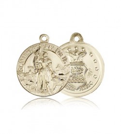 St. Joan of Arc Air Force Medal, 14 Karat Gold [BL4202]