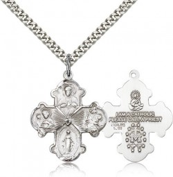 4 Way Cross Pendant, Sterling Silver [BL4075]