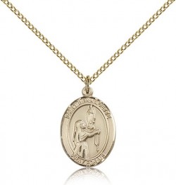 St. Bernadette Medal, Gold Filled, Medium [BL0892]