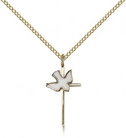 Holy Sprit Cross Pendant, Gold Filled [BL5277]
