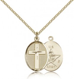 Army Cross Pendant, Gold Filled [BL5007]