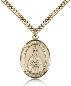 St. Blaise Medal, Gold Filled, Large [BL0927]