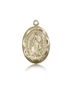 Our Lady of Guadalupe Medal, 14 Karat Gold [BL4865]