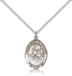 St. Lidwina of Schiedam Medal, Sterling Silver, Medium [BL2608]