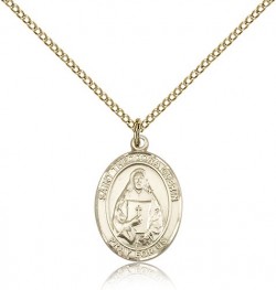 St. Theodore Guerin Medal, Gold Filled, Medium [BL3746]