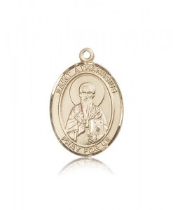 St. Athanasius Medal, 14 Karat Gold, Large [BL0789]
