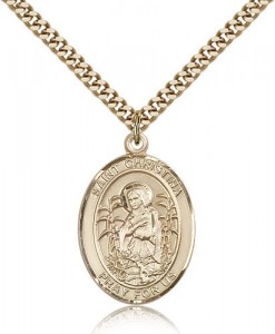 St. Christina the Astonishing Medal, Gold Filled, Large [BL1111]