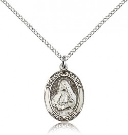 St. Frances Cabrini Medal, Sterling Silver, Medium [BL1805]