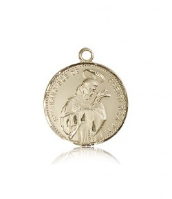 St. Francis of Assisi Medal, 14 Karat Gold [BL4159]