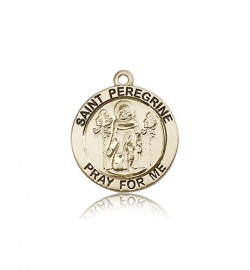 St. Peregrine Medal, 14 Karat Gold [BL5714]